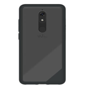 Wiko view xl cover rigida trasparente/nero