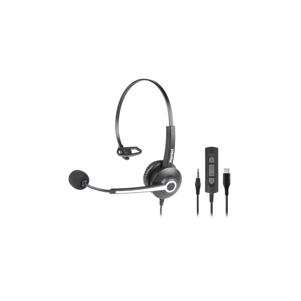 Hamlet hheadm-cjm cuffia business mono aurale usb-c e jack