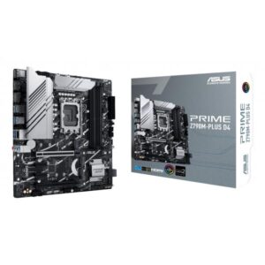 Asus prime z790m-plus d4 scheda madre gaming matx intel z790 lga1700 ddr4 pci 5.0 intel 1gb ethernet realtek 7.1 3xm.2 4xsata 6gb-s aura sync rgb nero