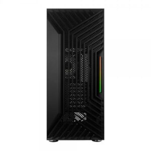 Noua ne-o f18 nero case atx per pc gaming, supporta e-atx, 3*usb3.0-2.0, ventola pwm argb, frontale con strip led argb, pannello laterale in vetro temperato (axpxl: 480x435x210 mm)