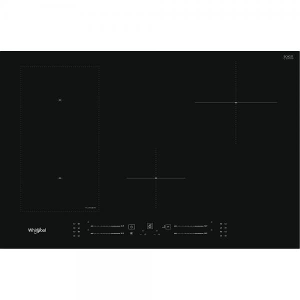 Whirlpool wl s3377 bf piano cottura a induzione 4 zone flexicook sobbollire booster 3kw touch slider 80 cm nero