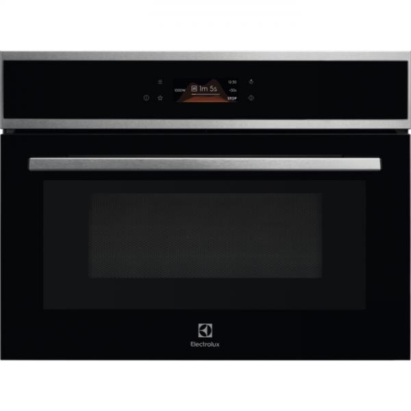 Electrolux evm8e08x forno microonde da incasso compatto serie 600 capacita` 42 litri potenza 1000 w acciaio inox