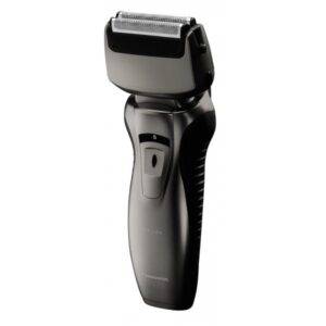 Panasonic es-rw33-h503 rasoio uomo wetanddry a 2 lame tagliabasette a scomparsa design ergonomico ricaricabile grigio scuro