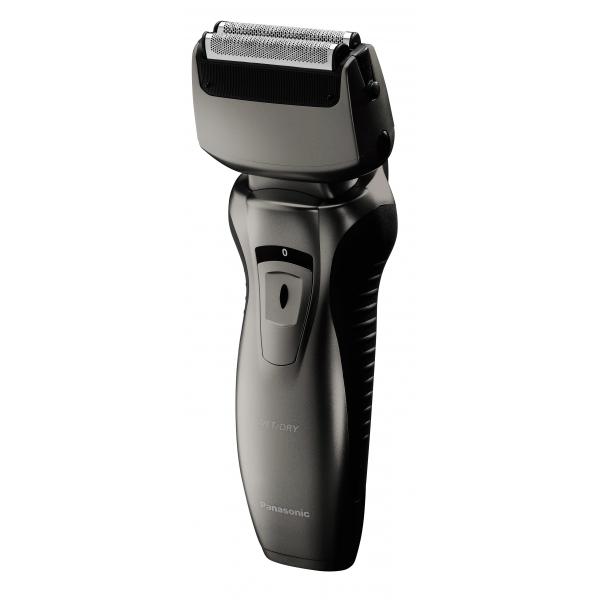 Panasonic es-rw33-h503 rasoio uomo wetanddry a 2 lame tagliabasette a scomparsa design ergonomico ricaricabile grigio scuro