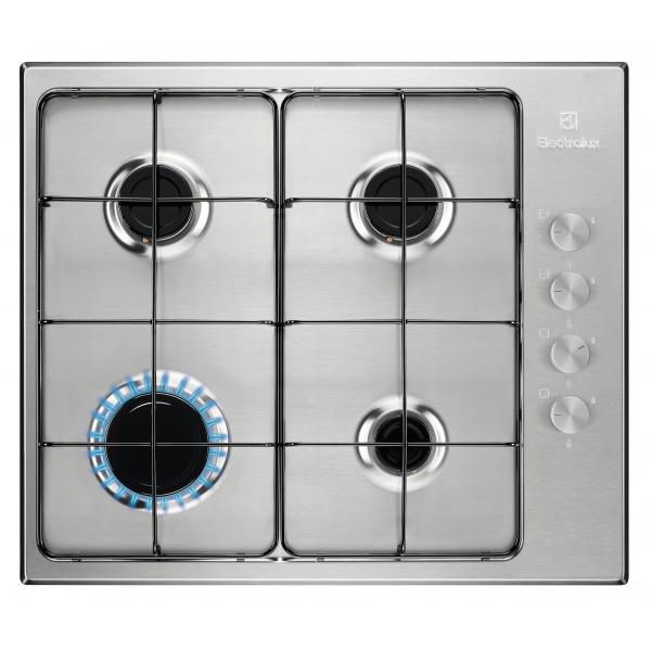 Electrolux egs6404sx serie 300 piano cottura a gas 4 zone 60 cm acciaio inox