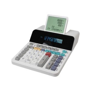 Sharp el-1901 calcolatrice da tavolo doppio display 12 cifre alimentazione rete col. bianco