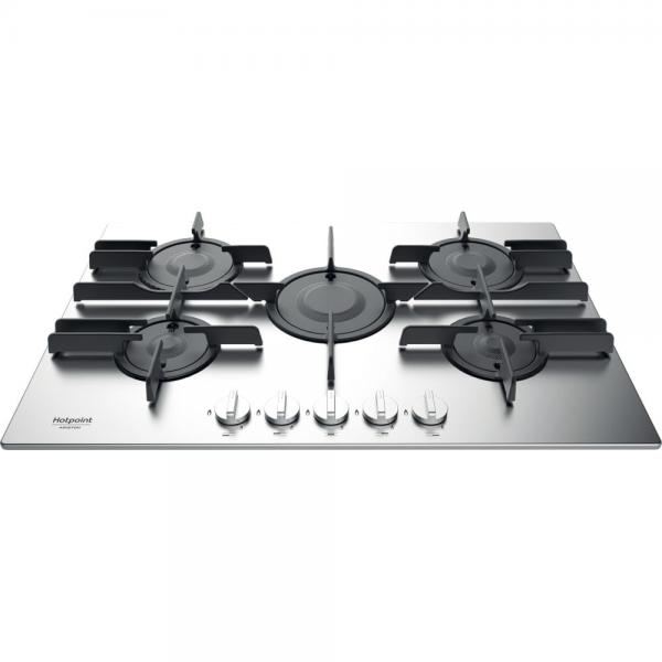 Hotpoint ariston ftghl 751 d-ix-ha piano cottura a gas 5 zone griglie in ghisa 75 cm acciaio inox