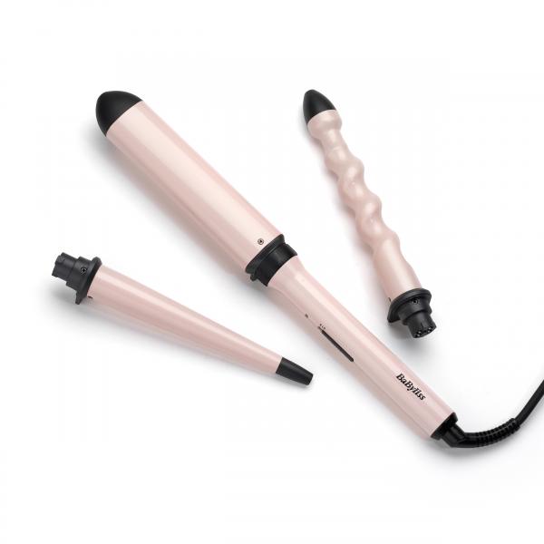 Babyliss arricciacapelli curl and wave trio rosa