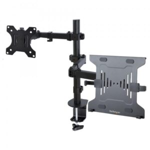Startech.com braccio monitor da scrivania con ripiano vesa ventilato per laptop e display fino a 32`` nero