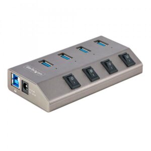 Startech.com hub usb-c autoalimentato a 4 porte con interruttori individuali