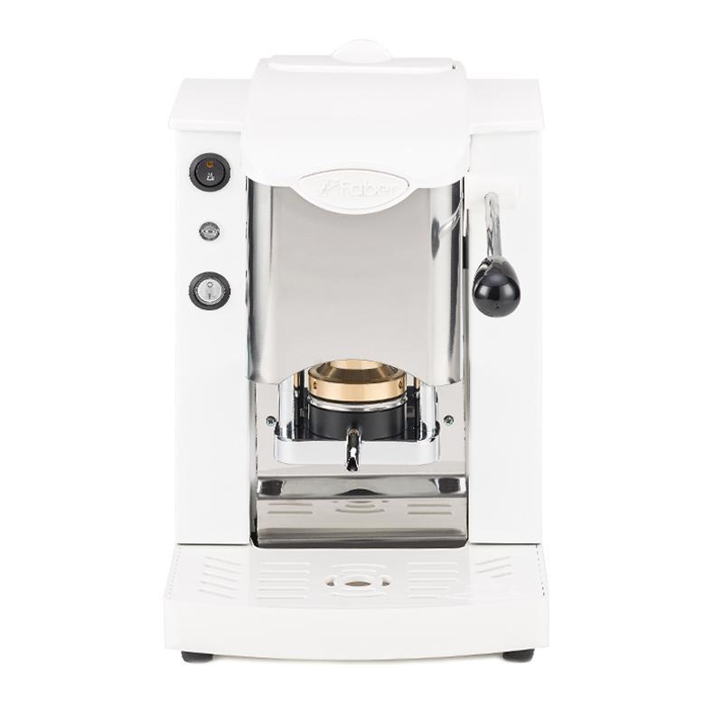 Faber slot inox macchina da caffe` a cialde 44 mm pressacialda in ottone telaio in metallo frontale in acciaio bianco