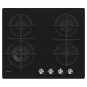 Candy cdk6gf4wekb new timeless gog piano cottura a gas su vetro 4 zone manopole new timeless big front dc griglie in ghisa 60 cm 4 livelli di potenza nero