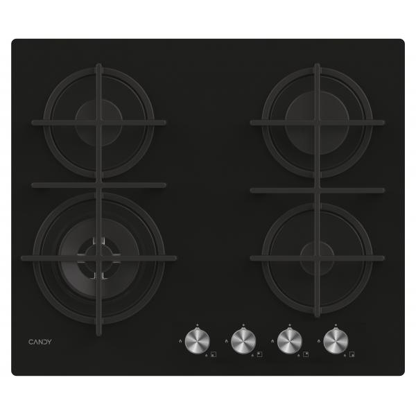 Candy cdk6gf4wekb new timeless gog piano cottura a gas su vetro 4 zone manopole new timeless big front dc griglie in ghisa 60 cm 4 livelli di potenza nero