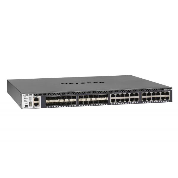 Netgear prosafe m4300 switch 48 porte (24x24f) l2/l3/l4 10g ethernet (100/1000/10000) sfp+
