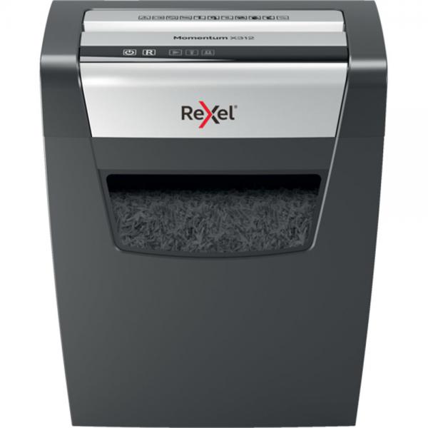 Rexel momentum x410 distruggidocumenti a frammento cestino 23lt capacita` 10 fogli col. grigio