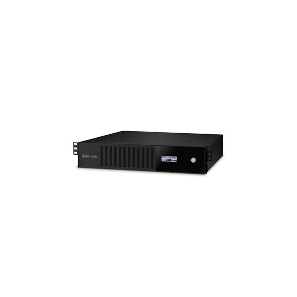 Atlantis a03-hp2201-rc ups 2200va-1320w sinewave con avr-rack 2u display lcd usb 2 batterie 12v-10a