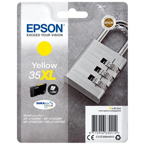 Epson cartuccia ink lucchetto 35xl giallo