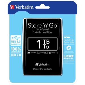 Verbatim hard disk esterno usb 3.0 1tb 2.5 slim 1000gb