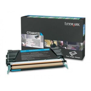 Lexmark 0c734a1cg toner ciano per c734 c736 x734 x736 x738