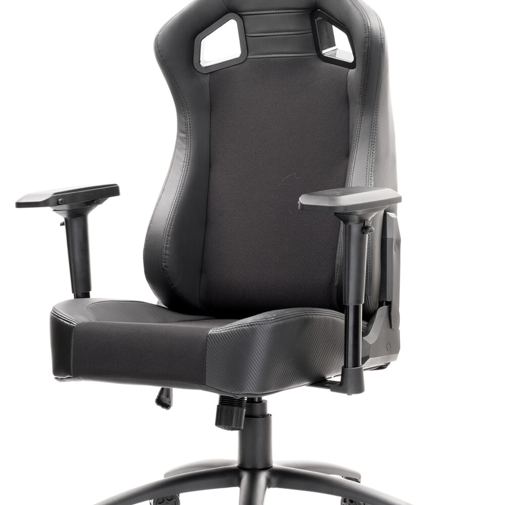 Itek scout pm30 sedia da gaming pvce tessuto braccioli 4d nero-bianco