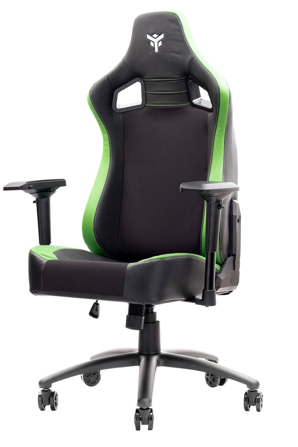 Itek scout pm30 sedia da gaming pvce tessuto braccioli 4d nero-verde