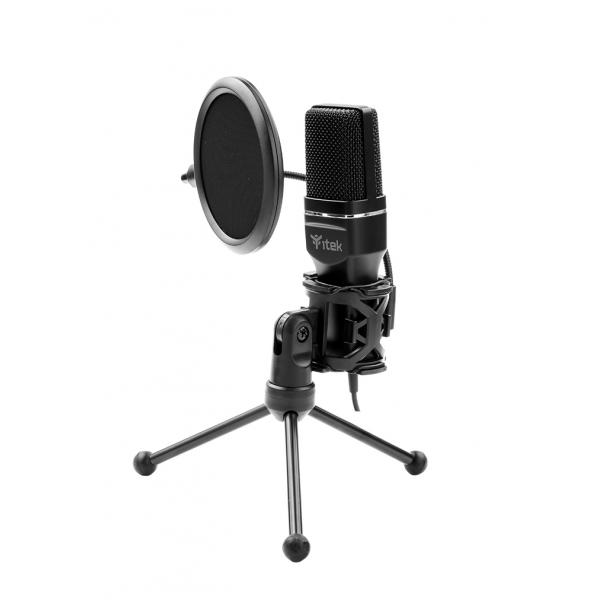 Itek m100 microfono a condensatore usb treppiede filtro antipop e spugna audio professionale
