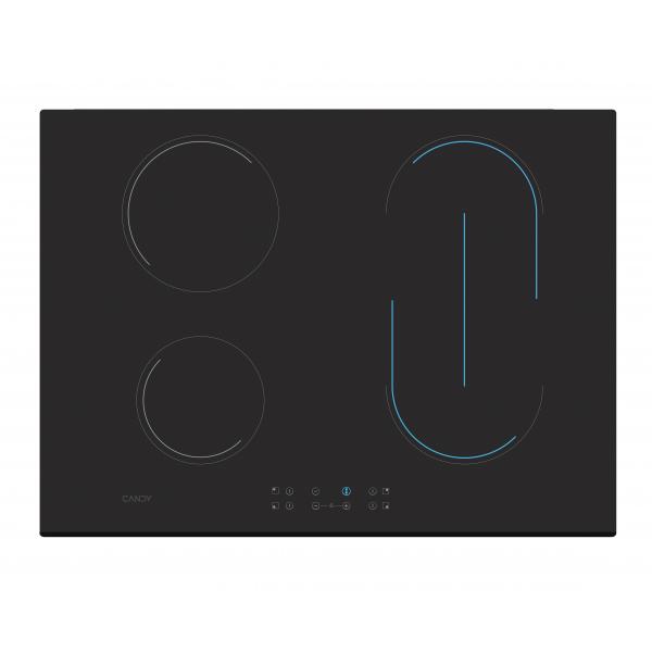 Candy ch74bvt piano cottura vetroceramica 3 zone flexizone 60 cm nero