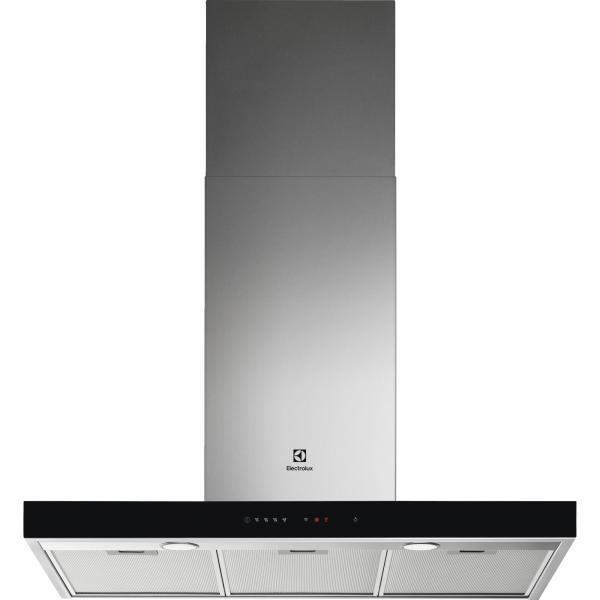 Electrolux lft769x cappa aspirante a parete classe energetica a 720 m3-h 3 velocita` + intensiva illuminazione led connessione hob2hood touch control 90 cm acciaio inox + vetro