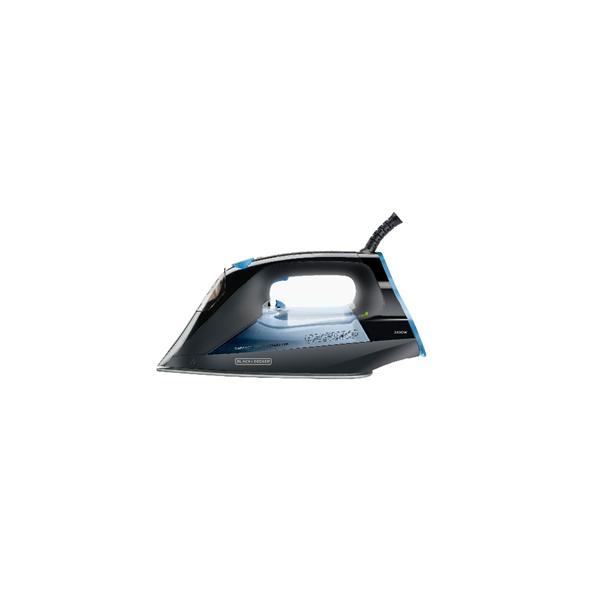 Black & decker ferro da stiro a vapore 2.400w con piastra in ceramica colore nero/blu