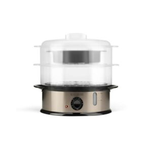 Black & decker bxst800e vaporiera elettrica 800w capacita` 6,5lt 2 vassoi impilabili senza bpa con timer e accessori