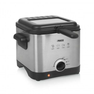 Princess 182612 mini friggitrice a olio capacita` 1.5lt temperatura max 190 gradi cestello singolo 1000w colore grigio/nero