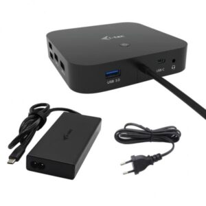 I-tec usb-c hdmi dual dp docking station con power delivery 100 w universal charger 100w