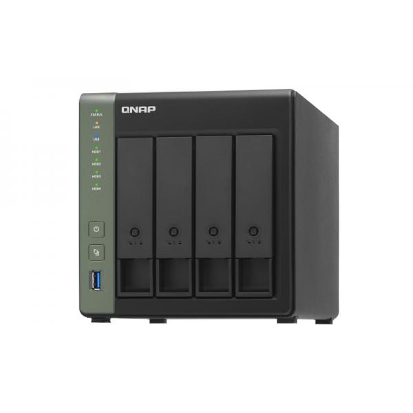 Qnap ts-431x3 nas chassis tower annapurna labs alpine al-314 1.7ghz ram 4gb-4 bay hdd/ssd 2.5/3.5-1 slot sfp+ 2xrj-45-s.o. qnap turbo system black