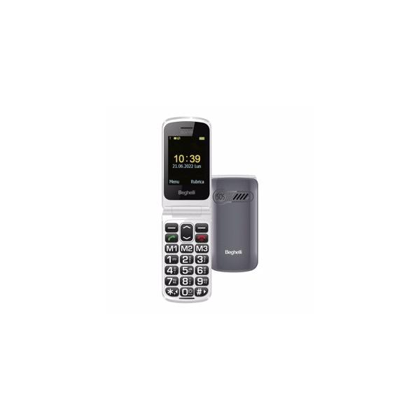 Beghelli salvalavita phone slv18 senior phone a conchiglia con tasto di chiamata rapida di soccorso