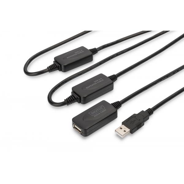 Digitus estensore di linea usb 2.0 maschio-femmina con cavo da mt. 25