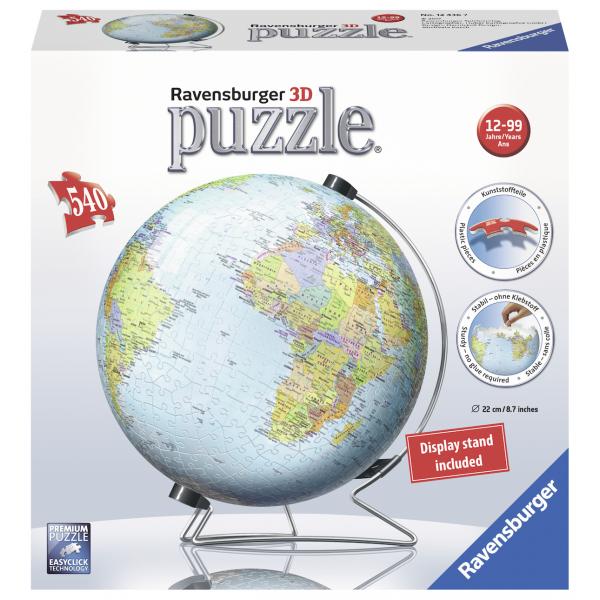 Ravensburger globo puzzle 3d 540 pz.