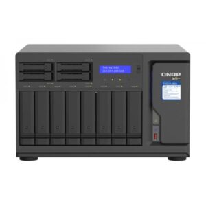 Qnap tvs-h1288x nas chassis tower xeon w-1250 3.3ghz ram 16gb-5+4 bay hdd/ssd 2.5/3.5-6xrj-45-black