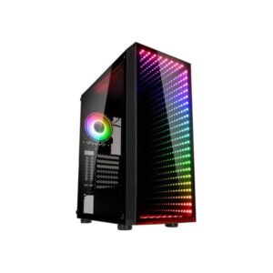 Kolink void rift argb case midi tower atx micro atx mini-itx pannello frontale e laterale in vetro temperato 2xusb-a 3.0 1xusb-a 2.0 1xventola pwm argb 120mm black