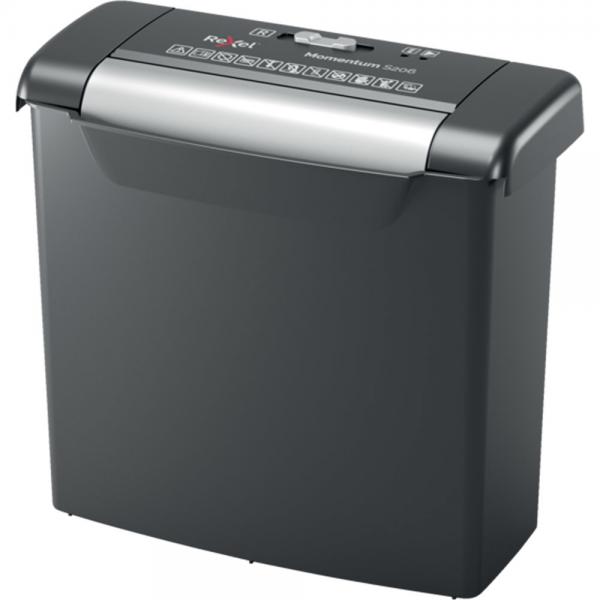 Rexel 2104568eu momentum s206 distruggidocumenti 6 fogli p-2 taglio a strisce grigio