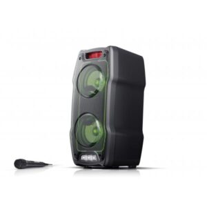 Sharp altoparlante bluetooth 5.0 180 w canali 2.0 1 x jack 3.5 mm led super bass mp3 wav flac nero