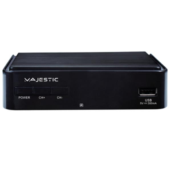Majestic decoder digitale terrestre dvb-t-t2 hd ingresso usb 2.0 per la riproduzione di fle multimediali