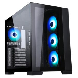 Itek itgcadcagb case dark cave gaming tower atx 4x12cm argb fan 2xusb 3.0 type-c side e front panel temp glass