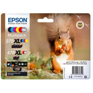 Epson multipack 6 colori 378xl-478xl claria photo hd ink