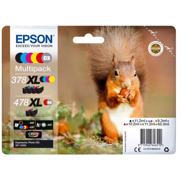 Epson multipack 6 colori 378xl-478xl claria photo hd ink