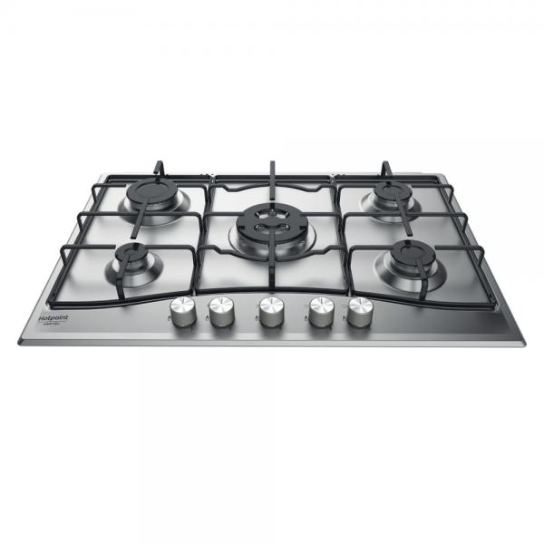 Hotpoint ariston pcn 752 t-ix-ha piano cottura a gas 5 zone 75 cm acciaio inox