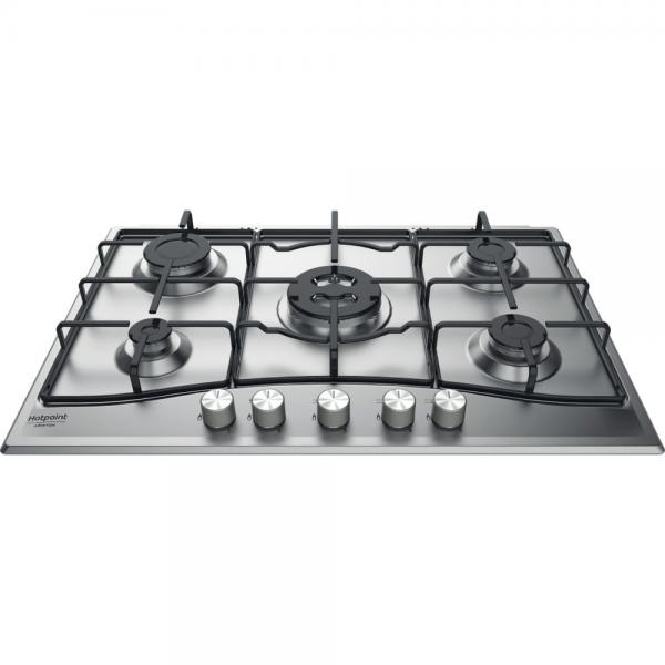 Hotpoint ariston pcn 752 t as ha piano cottura a gas 5 zone diamond clean 75 cm acciaio inox