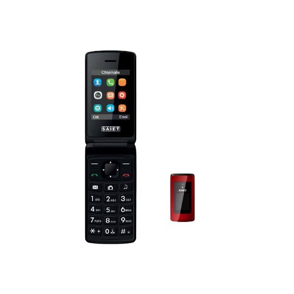 Saiet like st-mc20 dual sim 2.4 clamshell radio fm italia red