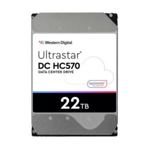 Western digital ultrastar dc hc570 hdd interno 22.000gb interfaccia sata iii formato 3.5 7.200 rpm