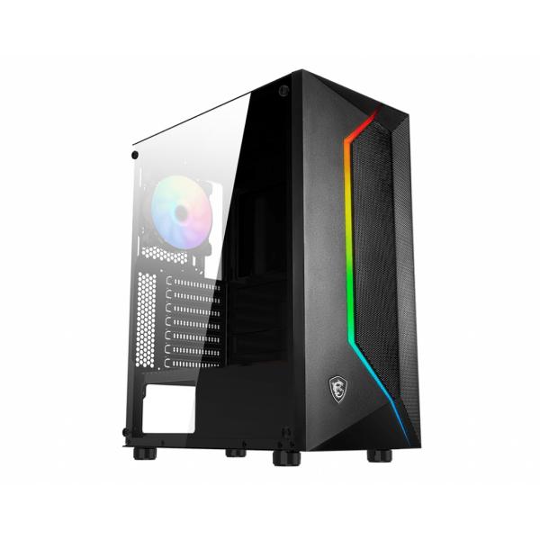 Msi mag vampiric 100r `v100r` argb mid tower gaming computer case midi tower nero
