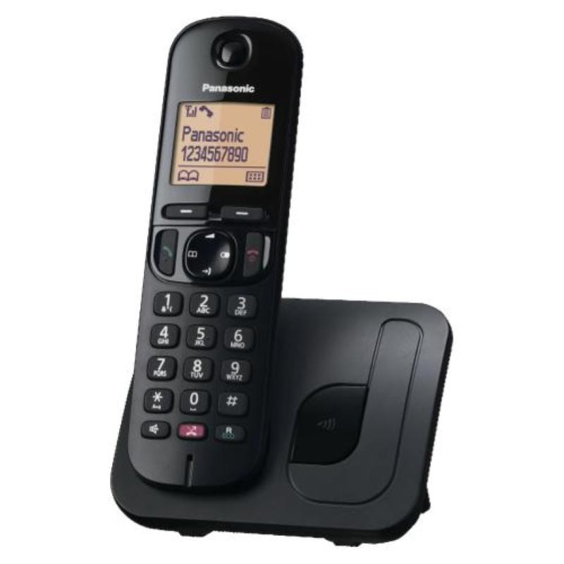 Panasonic kx-tgc250jt cordless dect-gap display 1,6`` blocco delle chiamate id chiamante vivavoce nero